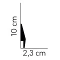 Plinta duropolimer MD016 10x2.3x200 cm, lata, moderna