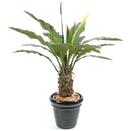 Anthurium artificial Jungle King, 130 cm, latime 100 cm, trunchi fibra de sticla