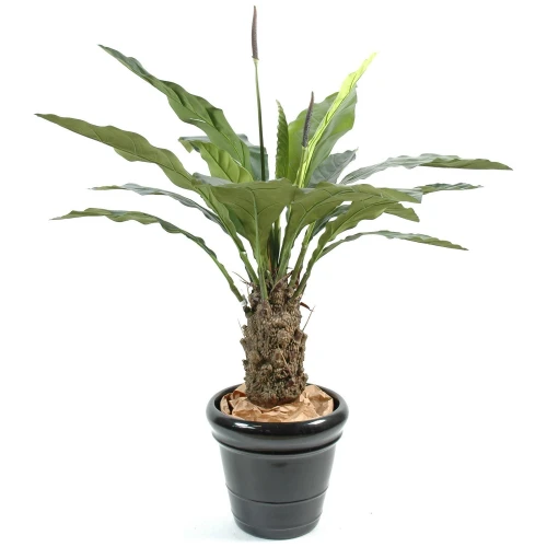 Anthurium artificial Jungle King, 130 cm, latime 100 cm, trunchi fibra de sticla