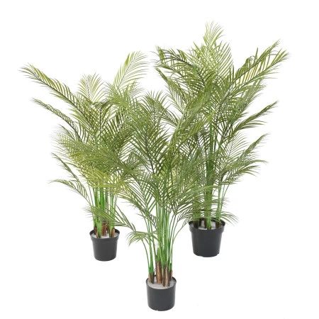 Planta artificiala Areca cu trunchiuri multiple, 145 cm inaltime, 60 cm latime