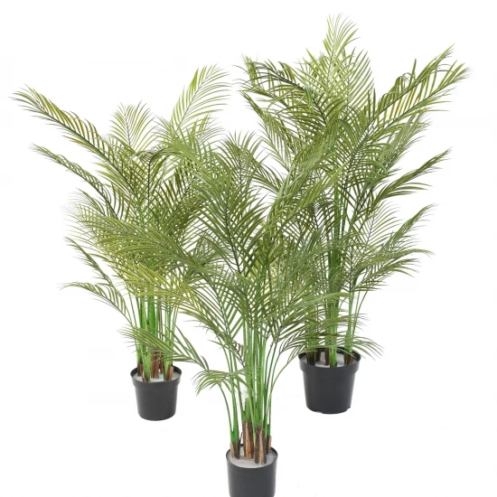 Planta artificiala Areca cu trunchiuri multiple, 145 cm inaltime, 60 cm latime