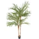 Palmieri artificiali Areca, 3 trunchiuri din lemn, frunze tergal, 220 cm