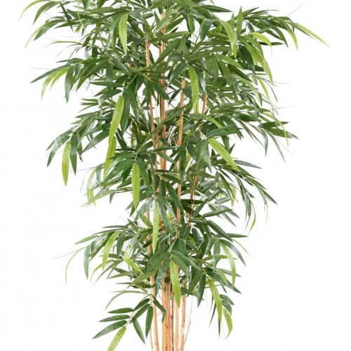 Bambus decorativ, artificial, verde, 150 cm