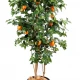 Copac artificial verde, portocal cu ghiveci, 150 cm