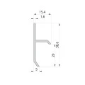 Plinta ascunsa shadow gap aluminiu alb 20 mm x 3 m F1 2015W