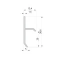 Plinta ascunsa shadow gap aluminiu negru 20 mm x 3 m F1 2015