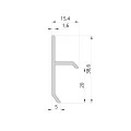 Plinta ascunsa shadow gap aluminiu vopsibila RAL 20 mm x 3 m F1 2015R