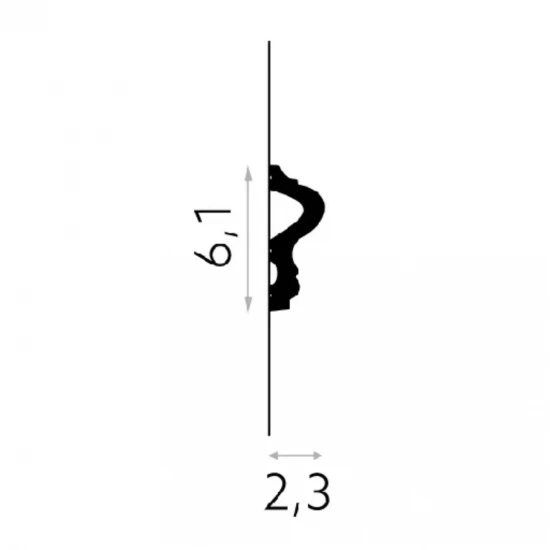 MDD346F: Brau flexibil Mardom pentru pereți 200 x 6.1 x 2.3 cm