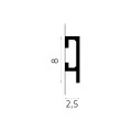 Brau decorativ perete LED 8 x 2.5 x 200 cm QL019