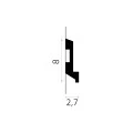 Brau decorativ perete LED 8 x 2,7 x 200 cm MD024