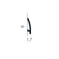 Brau decorativ perete LED 8 x 1,7 x 200 cm MD030