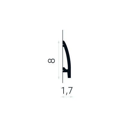 Brau decorativ perete LED 8 x 1,7 x 200 cm MD030