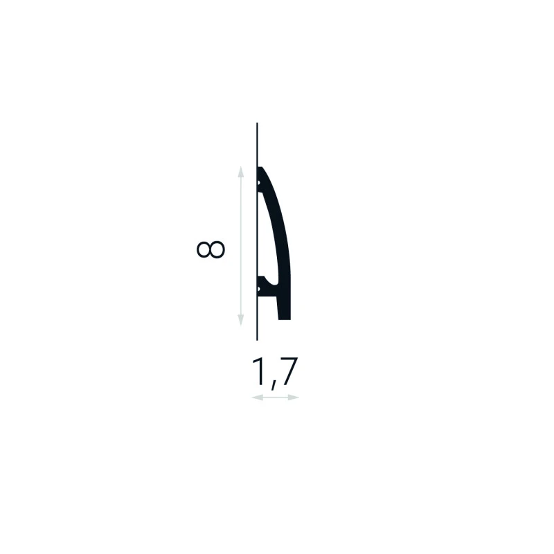 Brau decorativ perete LED 8 x 1,7 x 200 cm MD030