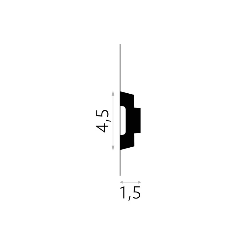 Brau decorativ perete 4.5 x 1.5 x 200 cm MD317