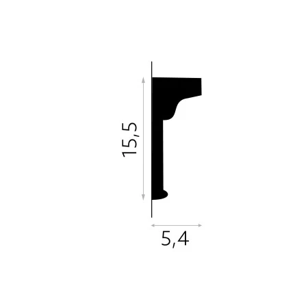 Brau decorativ perete 15,5 x 5,4 x 200 cm MDD335