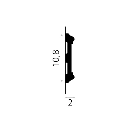 Brau decorativ perete 10,8 x 2 x 200 cm MDD410