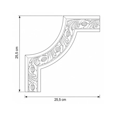 Coltar brau 25,5 x 25,5 x 5,4 cm MDC258-12