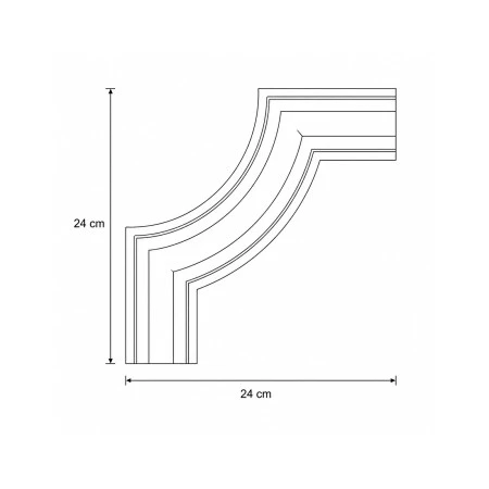 Coltar brau 24 x 24 x 6,5 cm MDD308-12