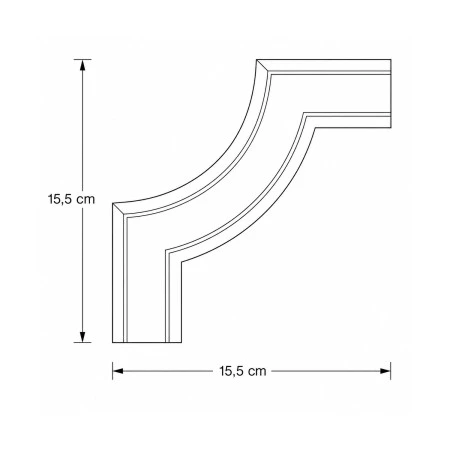 Coltar brau 15,5 x 15,5 x 4,1 cm MDD332-13