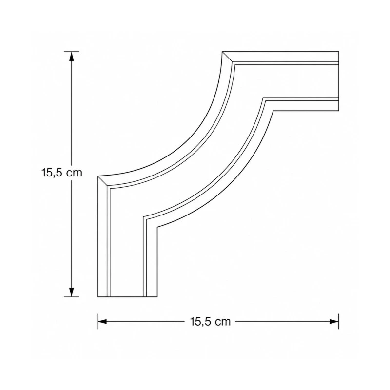 Coltar brau 15,5 x 15,5 x 4,1 cm MDD332-13