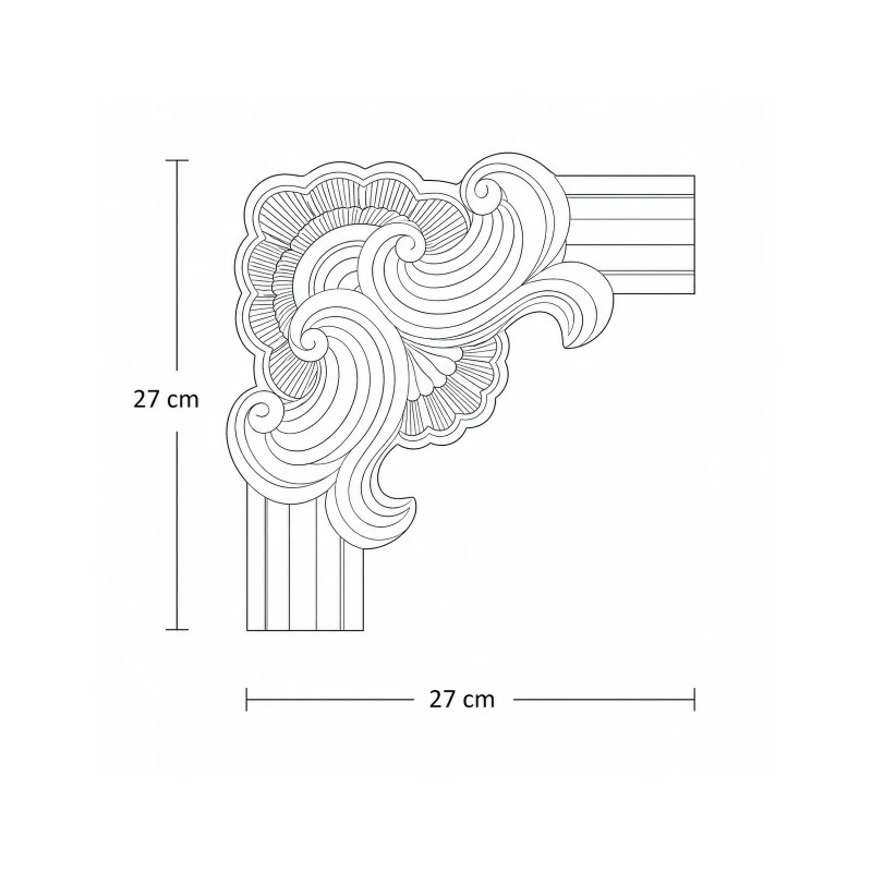 Coltar brau 27 x 27 x 6,5 cm MDD308-11
