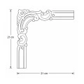 Coltar brau 21 x 21 x 4,1 cm MDD332-11