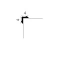 Coltar poliuretan 4 x 4 x 200 cm MDB123 - Profil tip L