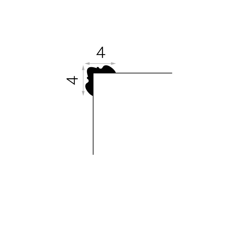 Coltar poliuretan 4 x 4 x 200 cm MDB123 - Profil tip L