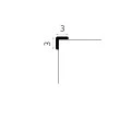 Coltar duropolimer 3 x 3 x 200 cm MD237 - Profil tip L