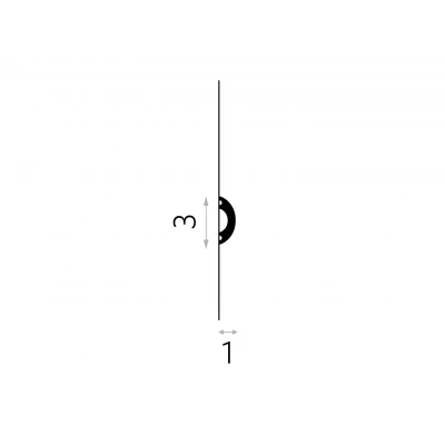 Baghetă de Perete Minimalistă MD031 3x1x200 cm MARDOM DECOR