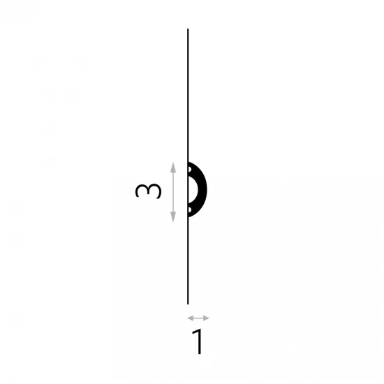 Baghetă de Perete Minimalistă MD031 3x1x200 cm Baghetă de Perete Minimalistă MD031 3x1x200 cm