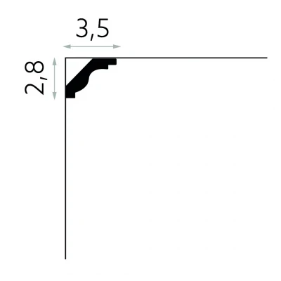 Cornisa flexibilă tavan MDB135F MARDOM DECOR
