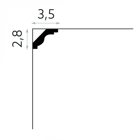 Cornisa flexibilă tavan MDB135F