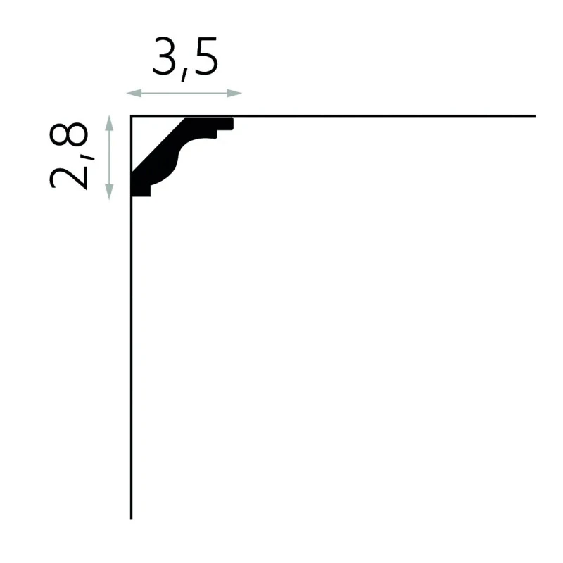 Cornisa flexibilă tavan MDB135F