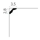 Cornisa flexibilă tavan MDB135F
