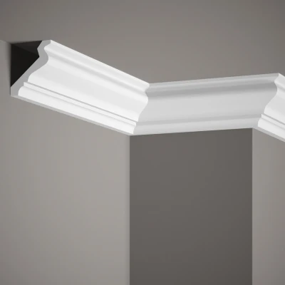 Cornisa MDB185 - design modern, alba, poliuretan MARDOM DECOR