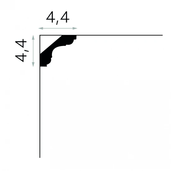 Cornisa pentru tavan poliuretan vopsibil MDB112