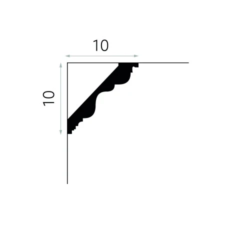 Cornisa tavan flexibila MDB108F 10 x 10 cm