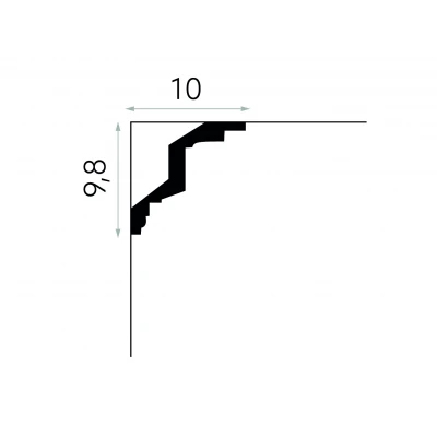 Profil de Tavan Cornișă Grecească Mare MDA007 9.8x10x200 cm MARDOM DECOR