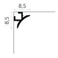Cornișă cu LED pentru Tavan și Perete QL002 8.5x8.5 cm