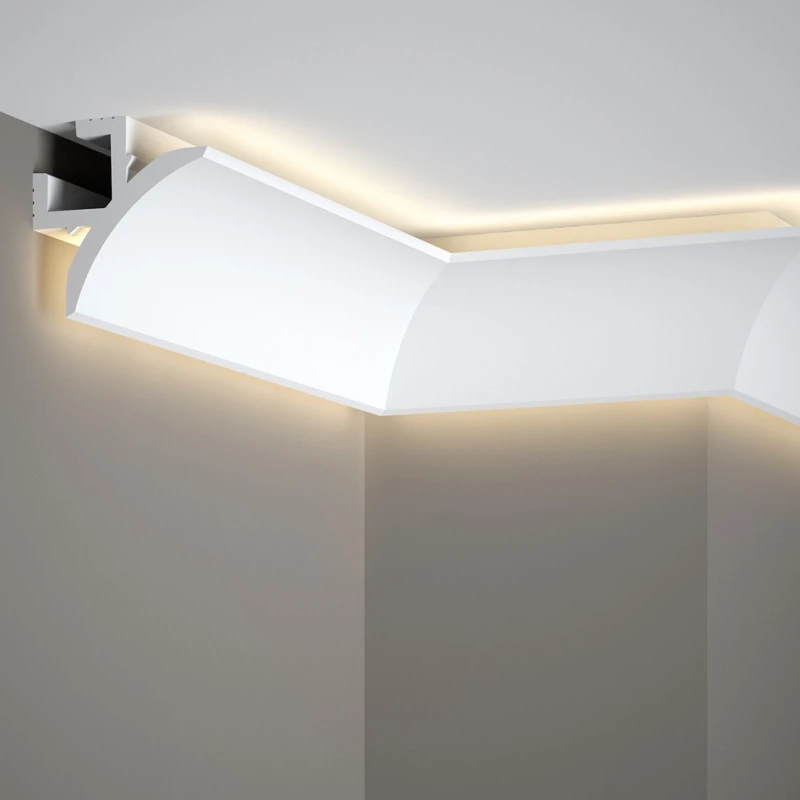 Cornișă cu LED pentru Tavan și Perete QL002 8.5x8.5 cm