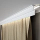 Masca galerie QL024 polimer rigid 8.5 x 3 x 200 cm, minimalista, alb mat vopsibil, Mardom Decor