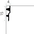 Cornisa Scafa LED Dublă MDB150 15x4 cm
