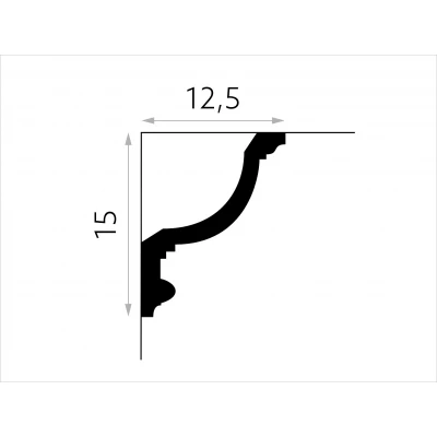 Cornișă Rotunjită Mare pentru Tavan MDB154 15x12.5x200 cm MARDOM DECOR