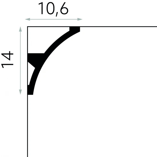 Scafa Cornisa de Tavan LED MDB101 14x10.6 cm