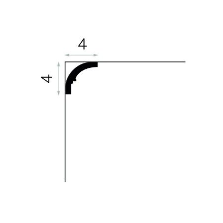 Cornisa tavan poliuretan 200 x 4 x 4 cm MDB136