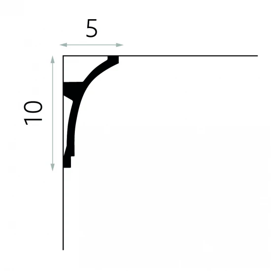 Profil Scafa de Tavan cu LED MDB100 20x5 cm