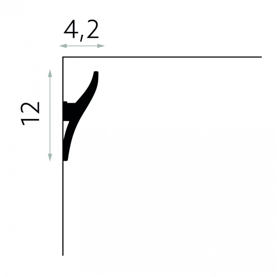 Profil Scafa LED pentru Tavan QL010 12x2.4 cm