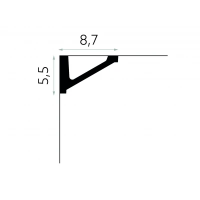Profil Triunghiular Mediu de Tavan MDB132 5.5x8.7x200 cm MARDOM DECOR