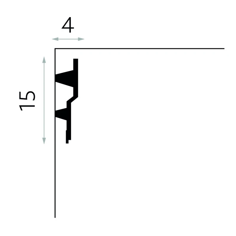 Cornisa Scafa LED Dublă MDB150 15x4 cm